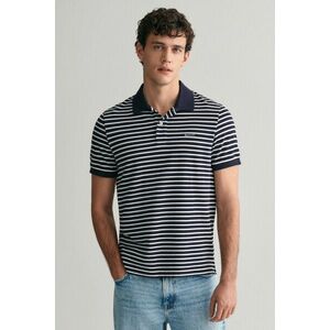 PÓLÓ GANT STRIPED SS PIQUE POLO EVENING BLUE kép