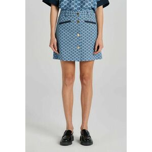 SZOKNYA GANT MONOGRAM JACQUARD MINI SKIRT SALTY SEA kép