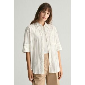 ING GANT REL LUXURY OXFORD STRIPE SS SHIRT EGGSHELL kép