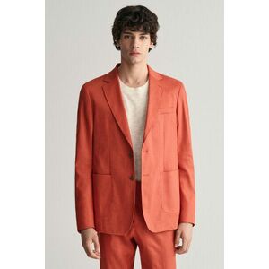 ZAKÓ GANT SLIM COTTON LINEN SUIT BLAZER IRON RED kép