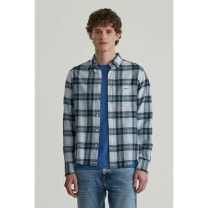 ING GANT REG FLANNEL PLAID SHIRT FRESH BLUE kép