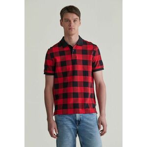 PÓLÓ GANT JACQUARD SS POLO BRIGHT RED kép