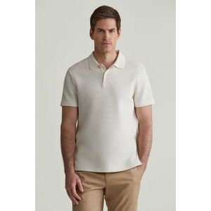 PÓLÓ GANT WAFFLE TEXTURED SS POLO CREAM kép