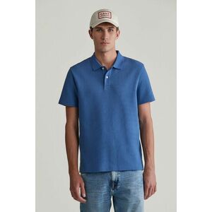 PÓLÓ GANT WAFFLE TEXTURED SS POLO VINTAGE BLUE kép