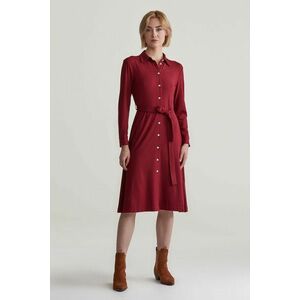 RUHA GANT SLIM JERSEY SHIRT DRESS PLUMPED RED kép