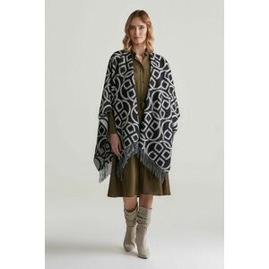 PONCSÓ GANT G PATTERN PONCHO BLACK kép