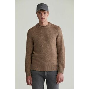 PULÓVER GANT NEPS WOOL C-NECK LT BROWN MELANGE kép