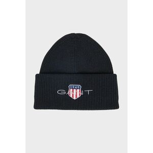 SAPKA GANT ARCHIVE SHIELD COTTON BEANIE BLACK kép