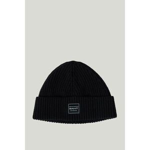 SAPKA GANT COTTON RIBBED BEANIE BLACK kép