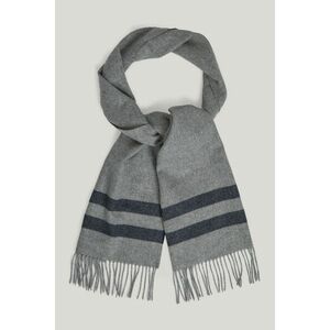 SÁL GANT MERINO WOOL STRIPED WOVEN SCARF GREY MELANGE kép