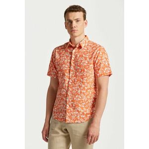 ING GANT REG FLORAL COTTON LINEN SS SHIRT APRICOT ORANGE kép