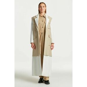 ZAKÓ GANT REL CHAIN JACQUARD WAISTCOAT DARK KHAKI kép