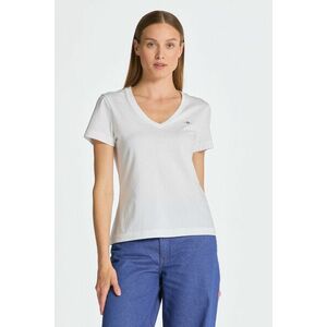 PÓLÓ GANT REG SHIELD SS V-NECK T-SHIRT WHITE kép