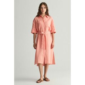 RUHA GANT REL LINEN SS SHIRT DRESS PEACHY PINK kép