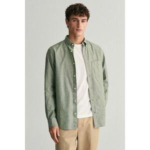 ING GANT REG COTTON LINEN SHIRT PINE GREEN kép