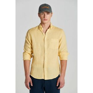 ING GANT REG GMNT DYED LINEN SHIRT DUSTY YELLOW kép