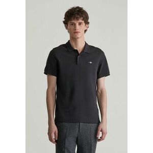 PÓLÓ GANT REG SHIELD SS PIQUE POLO BLACK kép