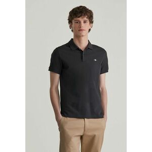 PÓLÓ GANT SLIM SHIELD SS PIQUE POLO BLACK kép