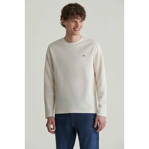 PÓLÓ GANT TEXTURED LS TSHIRT CREAM kép