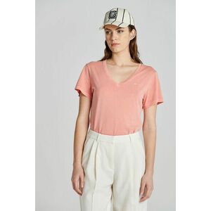 PÓLÓ GANT REG SUNFADED SS V-NECK T-SHIRT PEACHY PINK kép