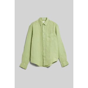 ING GANT REG GMNT DYED LINEN SHIRT MILKY MATCHA kép