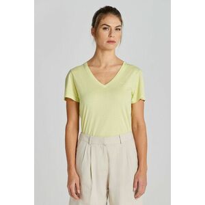 PÓLÓ GANT REG SUNFADED SS V-NECK T-SHIRT PASTEL LIME kép