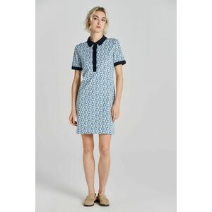 RUHA GANT G-PATTERN JAQUARD SS POLO DRESS DOVE BLUE kép