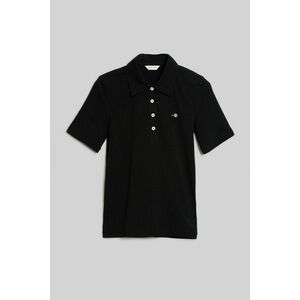 PÓLÓ GANT SLIM COT/ELA SS POLO BLACK kép