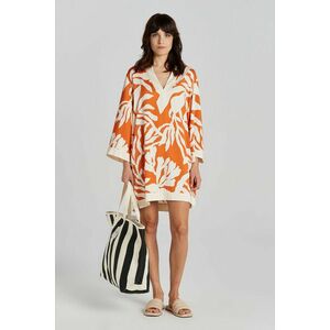 RUHA GANT REL PALM PRINT CAFTAN PUMPKIN ORANGE kép