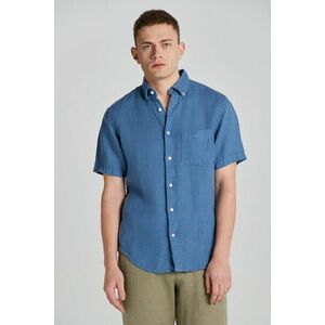 ING GANT REG GMNT DYED LINEN SS SHIRT SALTY SEA kép