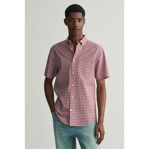 ING GANT REG POPLIN MICROCHECK SS SHIRT RUBY RED kép