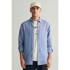 ING GANT SLIM LINEN SHIRT RICH BLUE kép