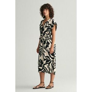 RUHA GANT REL PALM PRINT SS DRESS SOFT OAT kép