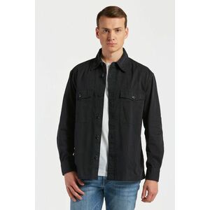 ING GANT LIGHT TWILL OVERSHIRT BLACK3 kép