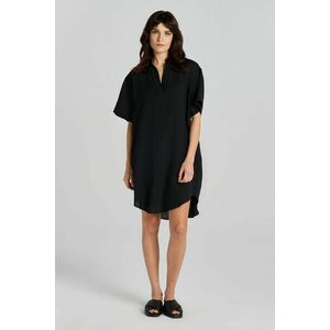 RUHA GANT REL SS LINEN CAFTAN EBONY BLACK kép