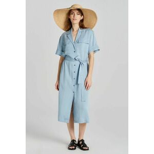 RUHA GANT REL POCKET SS SHIRT DRESS DOVE BLUE kép