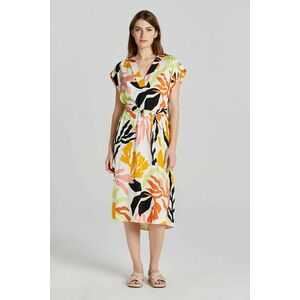 RUHA GANT REL PALM PRINT SS DRESS MEDAL YELLOW kép