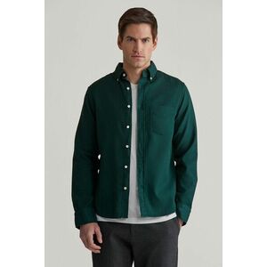 ING GANT REG GMNT DYED WAFFLE SHIRT TARTAN GREEN kép