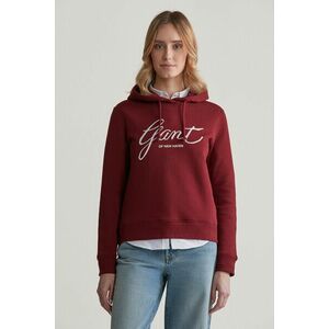 MELEGÍTŐ FELSŐ GANT REG SCRIPT HOODIE PLUMPED RED kép