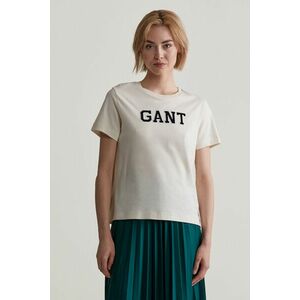 PÓLÓ GANT REG VELOUR APPLIQUE T-SHIRT CREAM kép