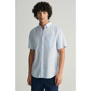 ING GANT REG LINEN STRIPE SS SHIRT CAPRI BLUE kép