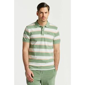 PÓLÓ GANT MULTI STRIPE SS PIQUE KALAMATA GREEN kép