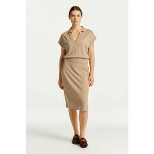 RUHA GANT LINEN-BLEND COLLAR DRESS HORN BEIGE kép