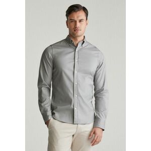 ING GANT SLIM PINPOINT OXFORD SHIRT STONE GREY kép