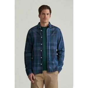 ING GANT REG GMNT DYED CHECK SHIRT DUSTY NAVY kép