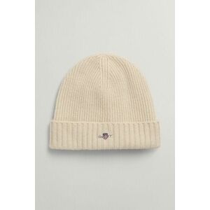 SAPKA GANT UNISEX. SHIELD WOOL BEANIE CREAM kép