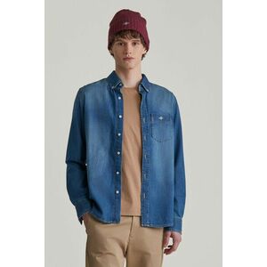 ING GANT REG DENIM SHIRT MID BLUE WORN IN kép