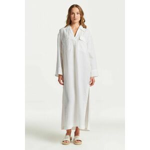 RUHA GANT RELAXED MAXI LINEN CAFTAN WHITE kép