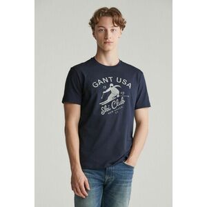 PÓLÓ GANT SEASONAL GRAPHIC T-SHIRT EVENING BLUE kép