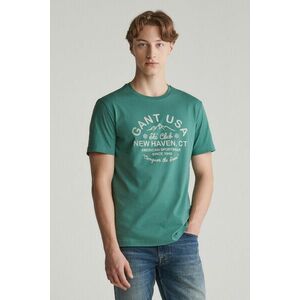 PÓLÓ GANT SEASONAL GRAPHIC T-SHIRT WOODY GREEN kép